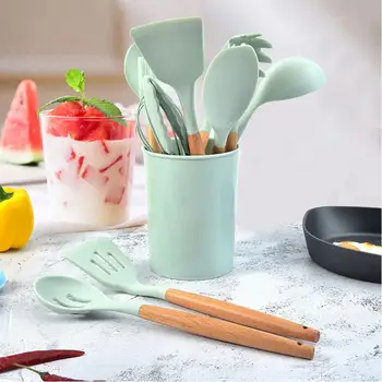Silicone Kitchenware Cooking Utensils Set Heat Resistant Kitchen Non-Stick Cooking Utensils Baking Tools With Storage Box Tools
Silicone Kitchenware Cooking Utensils Set Heat Resistant Kitchen Non-Stick Cooking Utensils Baking Tools With Storage Box Tools