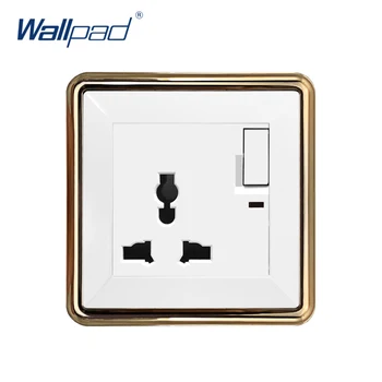 2019 Wallpad Switched 3 Pin MF Socket With On Off Button Wall Electrical Power Socket Outlet Gold Panel
2019 Wallpad Switched 3 Pin MF Socket With On Off Button Wall Electrical Power Socket Outlet Gold Panel