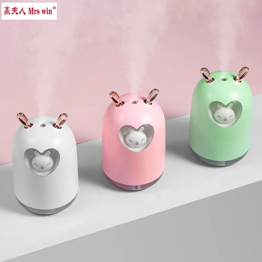 Lovely Rabbit air Humidifier 300ML Cute Pet Ultrasonic Cool Mist Aroma Oil Diffuser Romantic Color LED Lamp USB Humidificador #1
Lovely Rabbit air Humidifier 300ML Cute Pet Ultrasonic Cool Mist Aroma Oil Diffuser Romantic Color LED Lamp USB Humidificador #1
