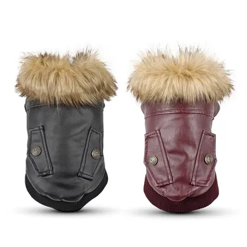 Waterproof Puppy Coats Winter Pet Warm Jackets Dog Leather Coats Pet Clothes gr 
Waterproof Puppy Coats Winter Pet Warm Jackets Dog Leather Coats Pet Clothes gr
