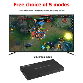 1080p HDMI Multi Viewers Sufficient Enduring Ruggedness 5 Mode 4 in 1 out Screen Splitter 4x1 HDMI Switchers
1080p HDMI Multi Viewers Sufficient Enduring Ruggedness 5 Mode 4 in 1 out Screen Splitter 4x1 HDMI Switchers