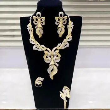 GODKI 4PCS Trendy Bowknots Cubic Zircon Jewelry Sets For Women African Indian Dubai Bridal Wedding Luxury Statement Jewelry Sets
GODKI 4PCS Trendy Bowknots Cubic Zircon Jewelry Sets For Women African Indian Dubai Bridal Wedding Luxury Statement Jewelry Sets