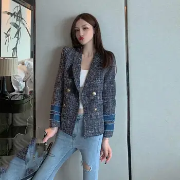 2019 Fall Runway Jacket Coat Women Patchwork Denim Vintage Tweed Jacket Turn Down Collar Double-Breasted Ol Jacket
2019 Fall Runway Jacket Coat Women Patchwork Denim Vintage Tweed Jacket Turn Down Collar Double-Breasted Ol Jacket