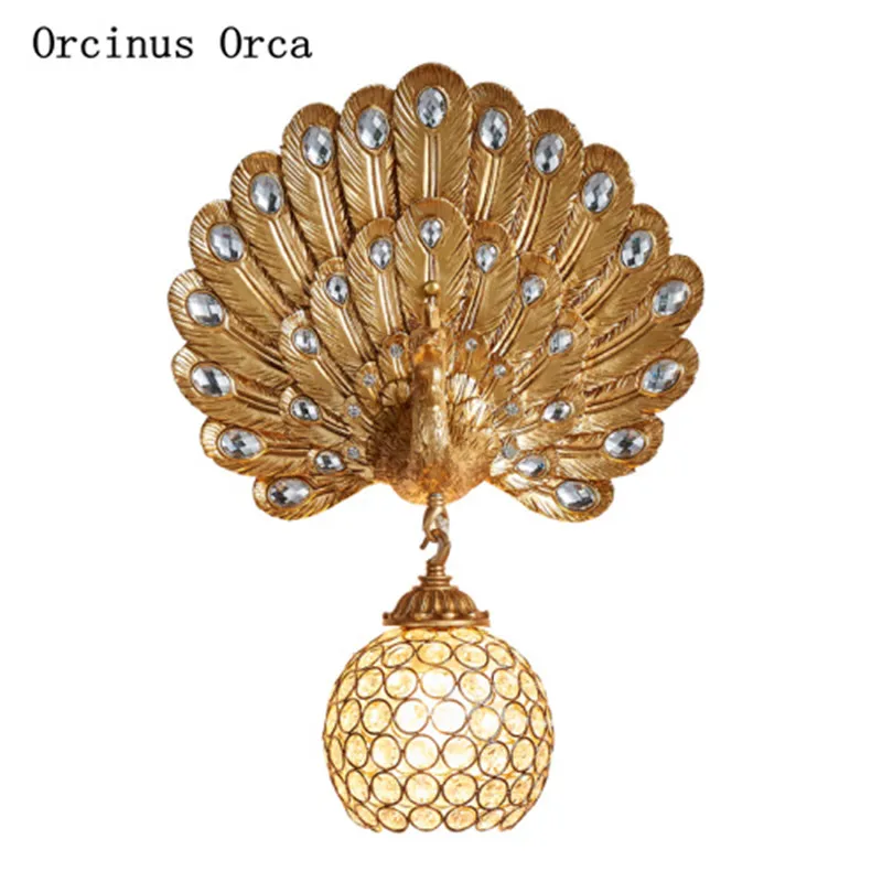 Retro romantic Colorful Peacock open screen wall lamp living room background wall corridor luxury led Phoenix crystal wall lamp
Retro romantic Colorful Peacock open screen wall lamp living room background wall corridor luxury led Phoenix crystal wall lamp