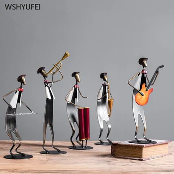 Metal wrought iron fish scale skirt girl saxophone drummer musician living room bedroom sculpture bookshelf wine cabinet display
Metal wrought iron fish scale skirt girl saxophone drummer musician living room bedroom sculpture bookshelf wine cabinet display