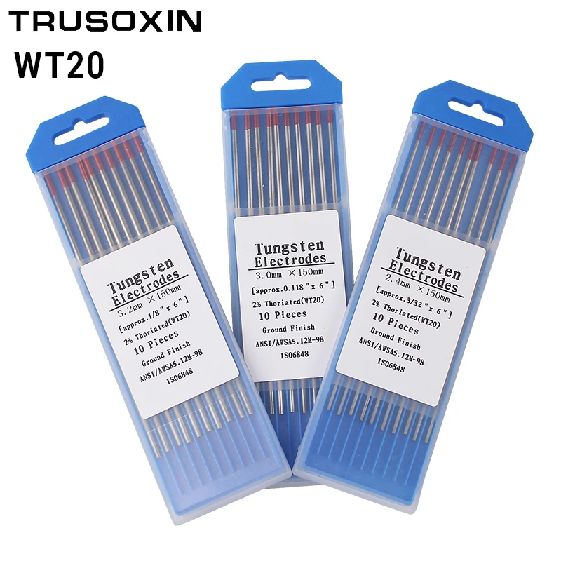 

10 pcs Red Color Code 150MM Thorium Tungsten Electrode Head Tungsten Rod Needle/Wire for TIG WSME SUPER Welding Machine