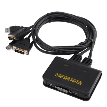 2 Port Usb 2.0 2 in 1 Out Dvi Kvm Switcher Switch Box with Audio Cable Video Cable for Monitor Keyboard Mouse Computer
2 Port Usb 2.0 2 in 1 Out Dvi Kvm Switcher Switch Box with Audio Cable Video Cable for Monitor Keyboard Mouse Computer