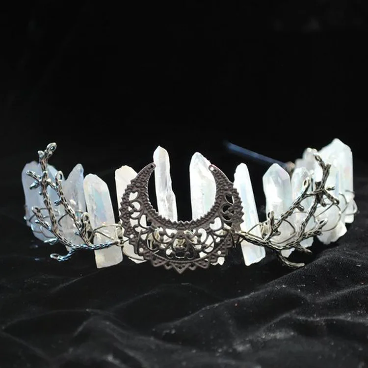 High Quality White Blue Purple Natural Crystal Hairbands WOmen Metal Moon Headband Crown Ladies Wedding Hair Accessories
High Quality White Blue Purple Natural Crystal Hairbands WOmen Metal Moon Headband Crown Ladies Wedding Hair Accessories