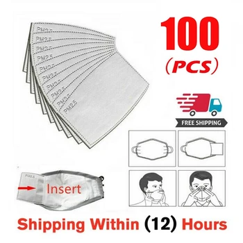100PCS PM2.5 Mask Filter Paper 5Ply AntiDust Mouth Face Mask Carbon Cotton Disposable Filter Protective For Kids Child And Adult
100PCS PM2.5 Mask Filter Paper 5Ply AntiDust Mouth Face Mask Carbon Cotton Disposable Filter Protective For Kids Child And Adult