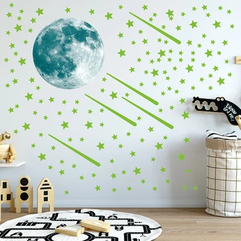 Luminous Sticker Glowing Star Moon Dot Wall Stickers for Bedroom Sun Star Moon Combination Home Decoration Supplies
Luminous Sticker Glowing Star Moon Dot Wall Stickers for Bedroom Sun Star Moon Combination Home Decoration Supplies