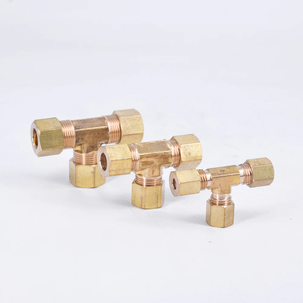 Fit 1/8" 3/16" 1/4" 5/16" 3/8" 1/2" 5/8" Tube Brass Tee 3 Ways Compression Union Fitting Water Gas Oil Connector
Fit 1/8" 3/16" 1/4" 5/16" 3/8" 1/2" 5/8" Tube Brass Tee 3 Ways Compression Union Fitting Water Gas Oil Connector