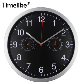 2019 Silent Quartz Metal Wall Clock Modern Design Quiet Sweep Movement Thermometer Hygrometer No-ticking Home Art Decor Clocks 
2019 Silent Quartz Metal Wall Clock Modern Design Quiet Sweep Movement Thermometer Hygrometer No-ticking Home Art Decor Clocks