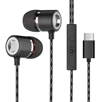 Type C Plug Earphone USB C Stereo Headset Bass in ear Earbus Wire Line Control Head phone With Mic for Xiaomi Huawei mate 30
Type C Plug Earphone USB C Stereo Headset Bass in ear Earbus Wire Line Control Head phone With Mic for Xiaomi Huawei mate 30