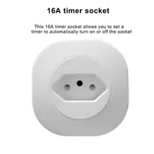 WiFi Smart Plug Sockets 16A Brazil Plug Tuya Smart Life APP Work with Alexa Google Home Voice Control Timer
WiFi Smart Plug Sockets 16A Brazil Plug Tuya Smart Life APP Work with Alexa Google Home Voice Control Timer