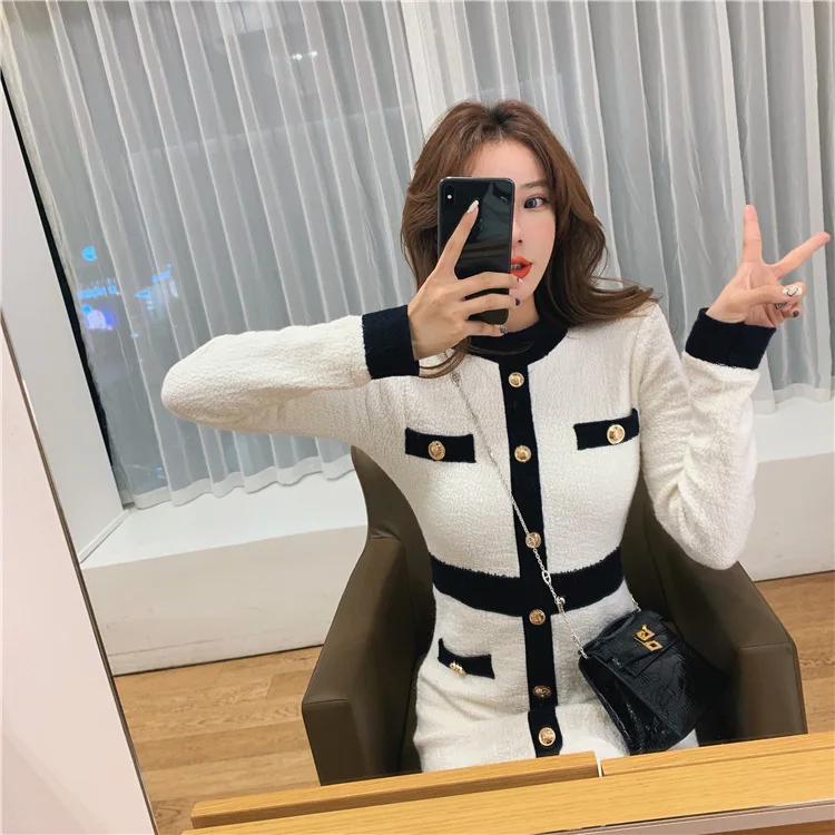 2020 Autumn Women's New Style Women's Waist Hugging Slim Temperament Sweater Graceful Inner Base Jersey Dress Women
2020 Autumn Women's New Style Women's Waist Hugging Slim Temperament Sweater Graceful Inner Base Jersey Dress Women