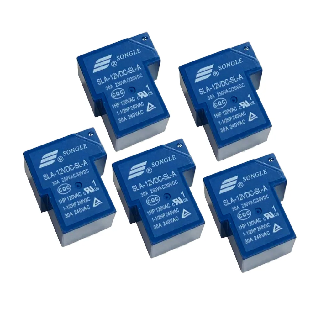 5pcs 12V 1 CH Relay SLA-12VDC-SL-C 250V AC 30V 30A DC Workshop 5pcs 12V 1 CH Relay SLA-12VDC-SL-C 250V AC 30V 30A DC Workshop
