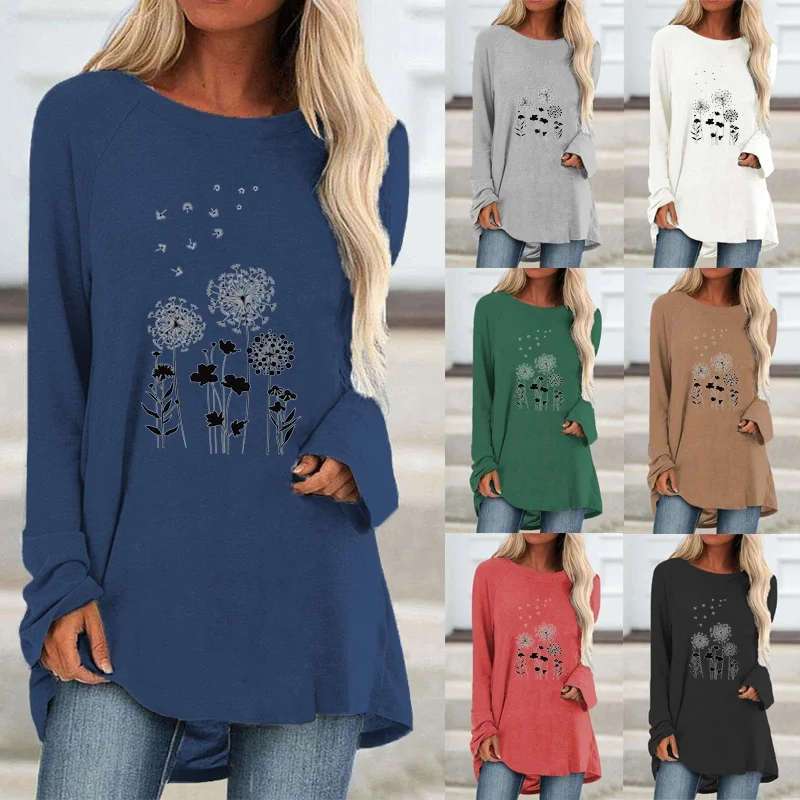 Autumn and Winter Women Clothing Fashion Printing Graphic Tee Raglan Long Sleeve Round Neck Plus Size Loose Casual Tops-tees
Autumn and Winter Women Clothing Fashion Printing Graphic Tee Raglan Long Sleeve Round Neck Plus Size Loose Casual Tops-tees