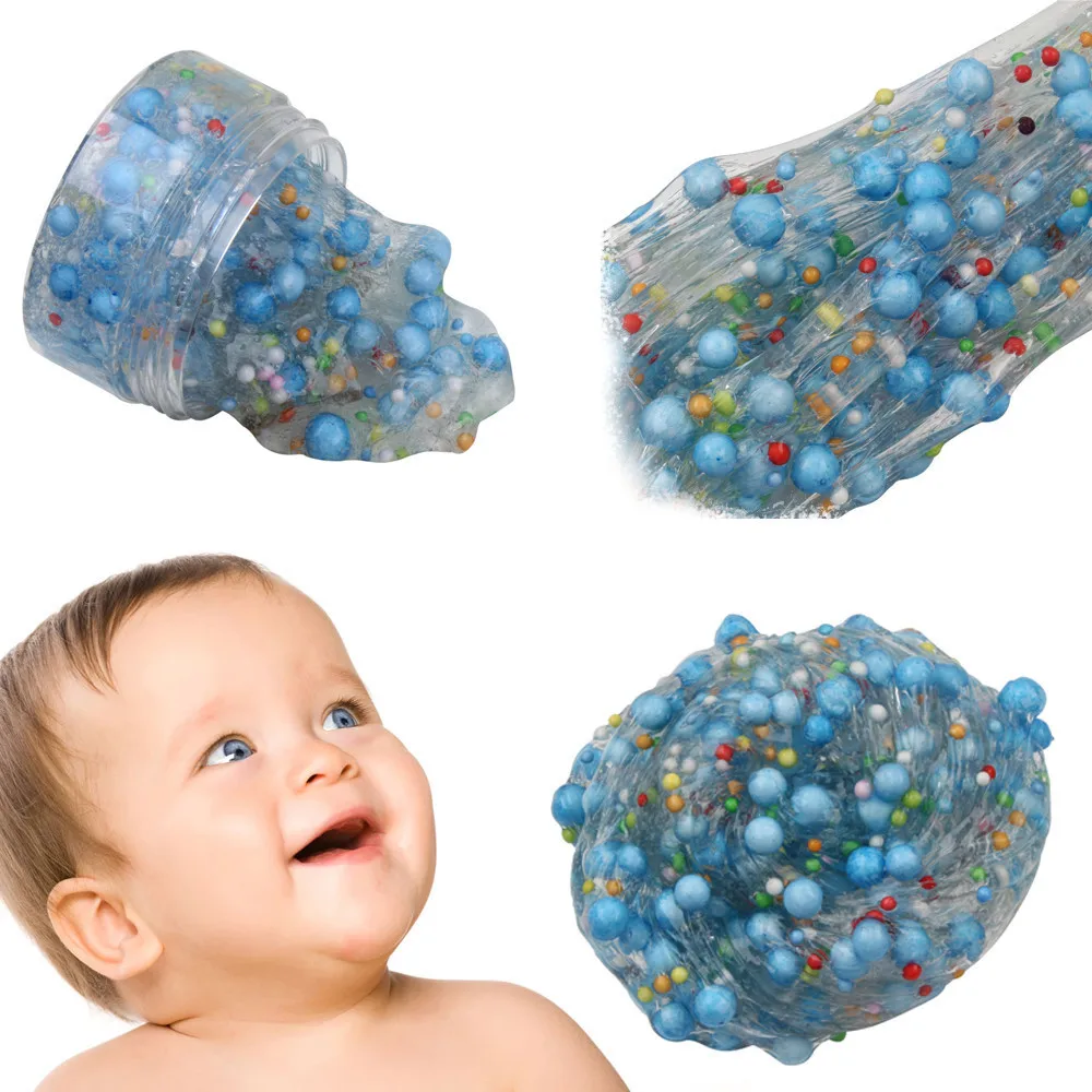Beautiful Foam ball Cloud Slime Antistress Gadgets Stress Relief Kids Clay Toys Unzip Anti-stress Gift cute slime charms #B