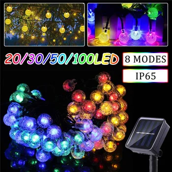 Solar String Light 40 Ft 100LED Crystal Ball Lighting String Waterproof Lights Powered Fairy for Christmas Decoration
Solar String Light 40 Ft 100LED Crystal Ball Lighting String Waterproof Lights Powered Fairy for Christmas Decoration