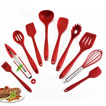 Kitchen Tools 10pcs Silicone Kitchenware Cooking Set Non-stick Pan Silicone Turner Soup Spoon Spatula Brush Cooking Utensils Set
Kitchen Tools 10pcs Silicone Kitchenware Cooking Set Non-stick Pan Silicone Turner Soup Spoon Spatula Brush Cooking Utensils Set