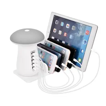 Multiple Ports USB Charger Station Desktop QC3.0 Quick Charging Dock Tablet Mobile Phone Charger Stand With Mushroom Light
Multiple Ports USB Charger Station Desktop QC3.0 Quick Charging Dock Tablet Mobile Phone Charger Stand With Mushroom Light