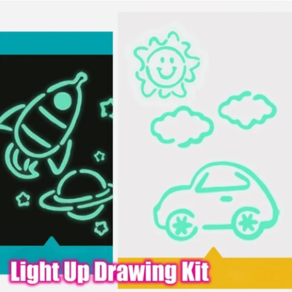 Light up Drawing Fun Developing Toy Draw Sketchpad Board Portable for Children Kids PUO88
Light up Drawing Fun Developing Toy Draw Sketchpad Board Portable for Children Kids PUO88