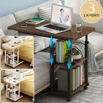 

3 Tier Movable Computer Table 60*40CM Adjustable Portable Laptop Desk Rotate Laptop Bed Table Can be Lifted Standing Desk