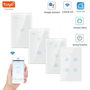 Tuya APP WiFi Smart Touch Switch US Light Wall Switch Wireless Voice Control Remote Smart Home Tuya Smartlife Alexa Google Home
Tuya APP WiFi Smart Touch Switch US Light Wall Switch Wireless Voice Control Remote Smart Home Tuya Smartlife Alexa Google Home