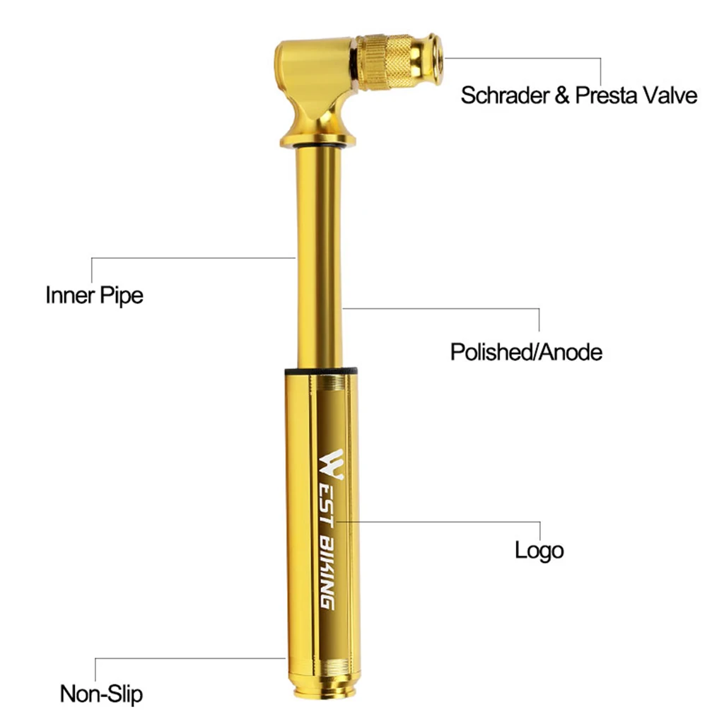 Portable Mini Bicycle Bike Pump Universal Fits Presta and Schrader High Pressure 160 PSI with Mount Kit for Mountain Rode Bikes Portable Mini Bicycle Bike Pump Universal Fits Presta and Schrader High Pressure 160 PSI with Mount Kit for Mountain Rode Bikes