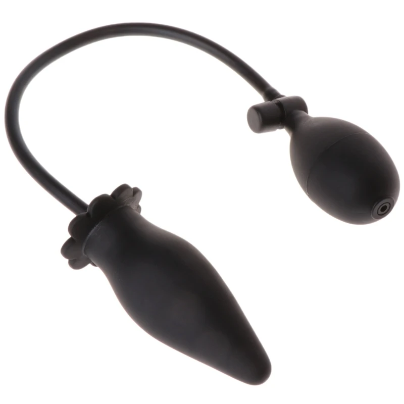 Фаллоимитатор с подкачкой и шариком Strap-on-me Inflatable Plug, черный 6017500 - Strap-on-me - Фаллоимитаторы с грушей/окончанием - Купить