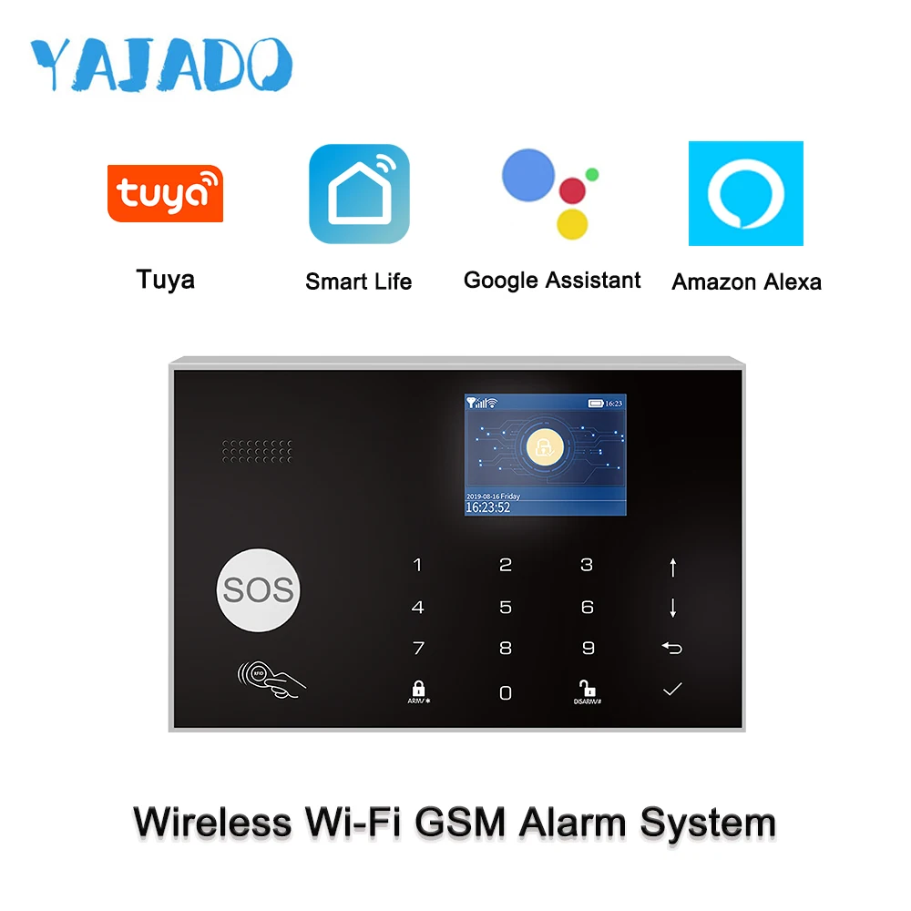 YAJADO Wired&Wireless WIFI GSM Security Alarm System Kit APP Control Work With Amazon Alexa&Google Assistant Home Alarm System
YAJADO Wired&Wireless WIFI GSM Security Alarm System Kit APP Control Work With Amazon Alexa&Google Assistant Home Alarm System