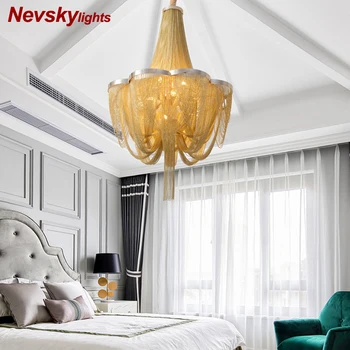 Modern silver chandeliers lighting living room luxury chandelier with golden fringe bedroom aluminum tassel lights for kitchen
Modern silver chandeliers lighting living room luxury chandelier with golden fringe bedroom aluminum tassel lights for kitchen