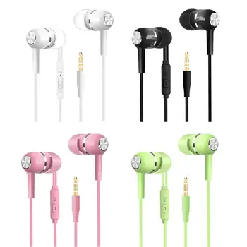 

3.5mm Wired Earphone Bass Sports Headsets In-Ear With Mic Earpiece Running Earbud For PC Phone Xiaomi Huawei IPhone Samsung Sony