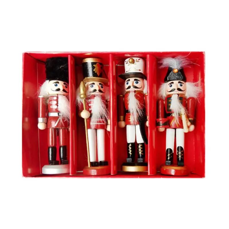 4pcs/set Miniature Figurines Wooden Nutcracker Soldier Vintage Handcraft Puppet Home Decor New Year Christmas Ornaments
4pcs/set Miniature Figurines Wooden Nutcracker Soldier Vintage Handcraft Puppet Home Decor New Year Christmas Ornaments