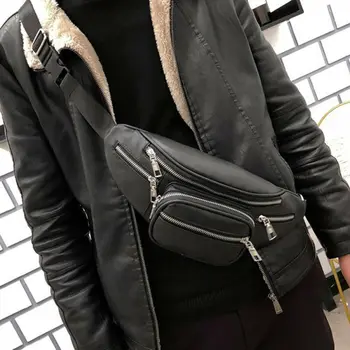 Newest Style Men Women PU Waist Bags Chain Black Solid Fanny Pack Travel Belt Purse Shoulder Bags Tote Waist Bag
Newest Style Men Women PU Waist Bags Chain Black Solid Fanny Pack Travel Belt Purse Shoulder Bags Tote Waist Bag