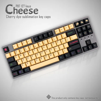 Mechanical keyboard sublimation keycap 127 keys cheese yellow comprehensive wrapping process
Mechanical keyboard sublimation keycap 127 keys cheese yellow comprehensive wrapping process