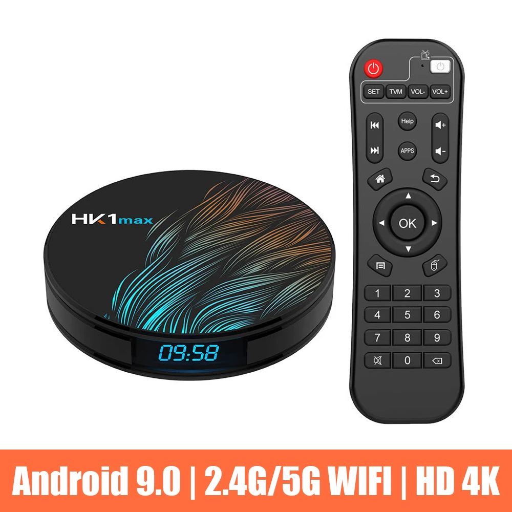 Smart tv box HK1MAX Android 9.0 2.4G/5G Wifi BT 4.0 RK Quad Core 4K 1080P Full HD hk1 max Set-Top Box
Smart tv box HK1MAX Android 9.0 2.4G/5G Wifi BT 4.0 RK Quad Core 4K 1080P Full HD hk1 max Set-Top Box
