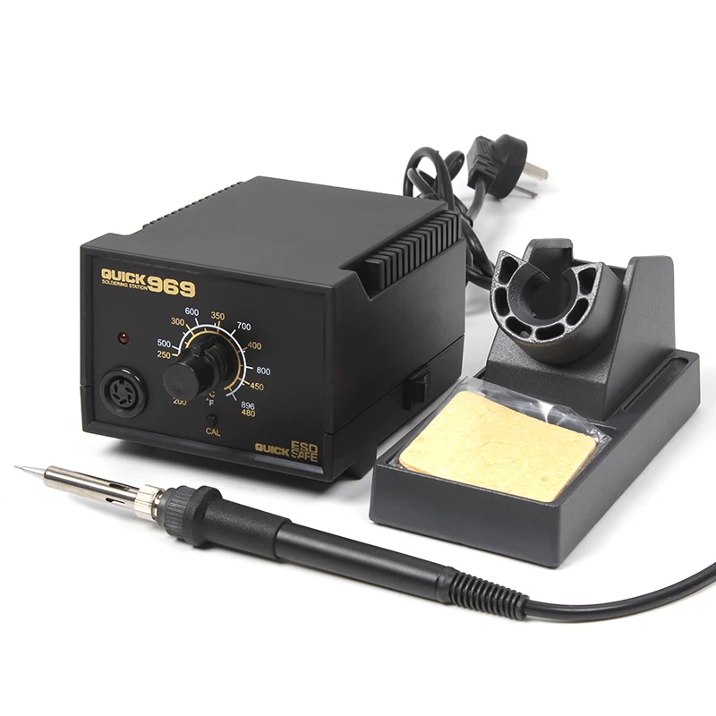 QUICK temperature control electric welding stand 969 constant temperature adjustable electric soldering iron 60W AC220V
QUICK temperature control electric welding stand 969 constant temperature adjustable electric soldering iron 60W AC220V