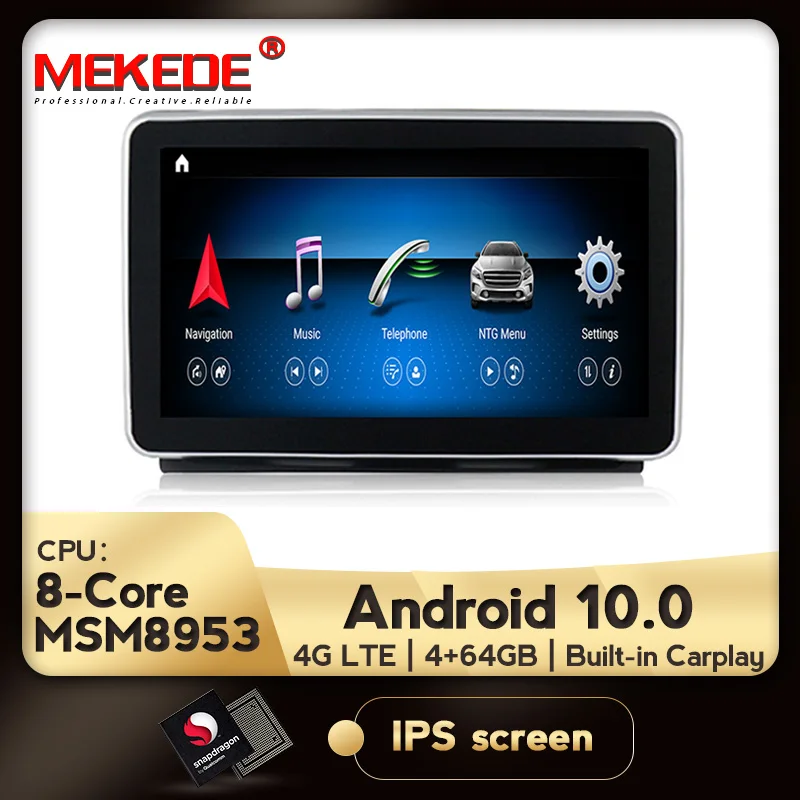 Android 10 0 8-Core 4 Гб + 64G Мобильный DVR 9 дюймов Дисплей для Mercedes Benz ML W166 GL X166 2012-2015 команда