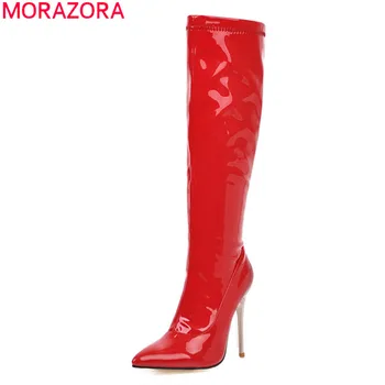 MORAZORA 2020 big size 33-48 women boots sexy stiletto heels party wedding shoes patent leather winter knee high boots black red
MORAZORA 2020 big size 33-48 women boots sexy stiletto heels party wedding shoes patent leather winter knee high boots black red