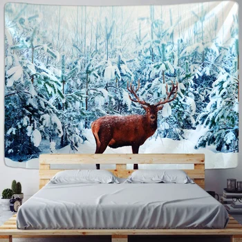 Xmas Tapestry Home Wall Hanging Polyester Reindeer In The Snow Animal Landscape Natural Forest Printed Large Wall Tapestry
Xmas Tapestry Home Wall Hanging Polyester Reindeer In The Snow Animal Landscape Natural Forest Printed Large Wall Tapestry
