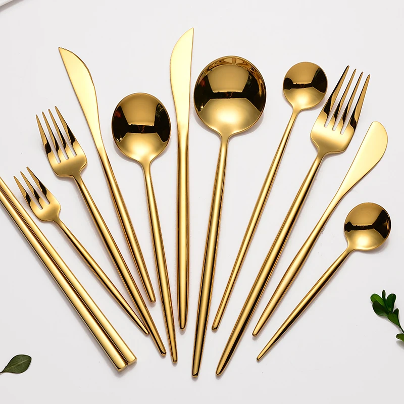 Tablewellware 18/10 Stainless Steel Cutlery Set Mirror Gold Forks Knives Spoons Tableware Spoon Set Golden Dinnerware Set Glossy
Tablewellware 18/10 Stainless Steel Cutlery Set Mirror Gold Forks Knives Spoons Tableware Spoon Set Golden Dinnerware Set Glossy