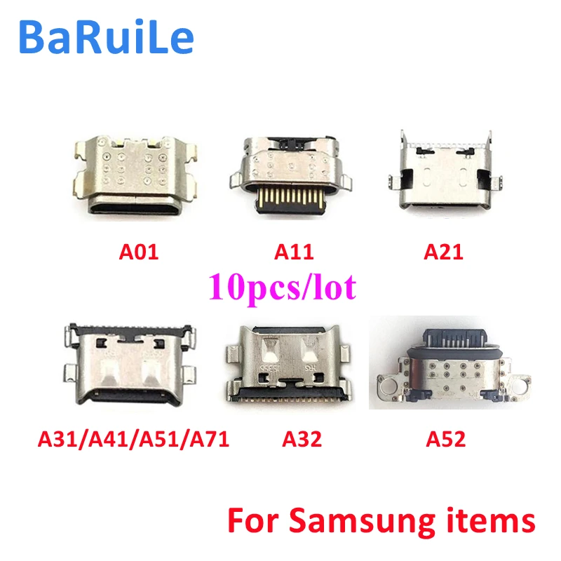 BaRuiLe 10 шт. USB разъем для зарядки Samsung A01 A015 A11 A21 A20S A31 A51 A71 A32 A52 A72 | Мобильные телефоны