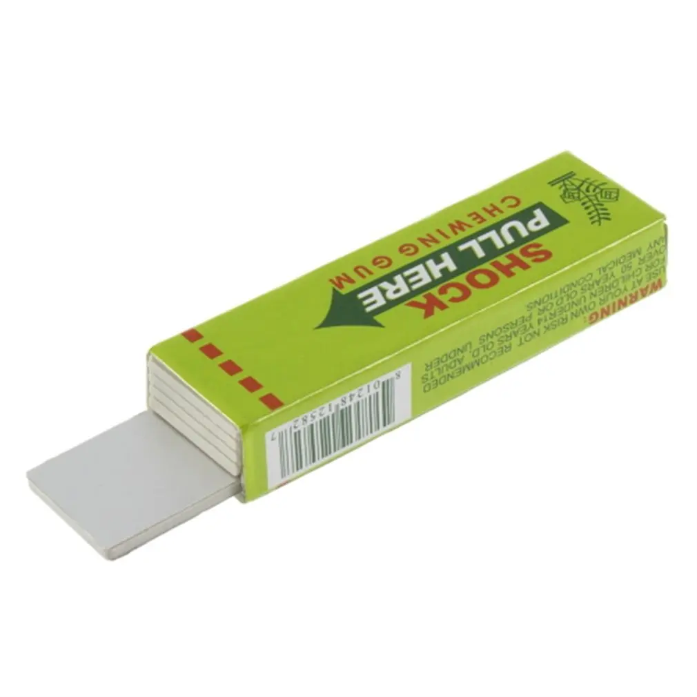 Novelty Electric Shock Shocking Chewing Gum Pull Out Head Fashionable Unique Fantastic Safety Trick Joke Funny Toys for Gif
Novelty Electric Shock Shocking Chewing Gum Pull Out Head Fashionable Unique Fantastic Safety Trick Joke Funny Toys for Gif