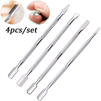 Lamemoria Hot 4pcs/set Stainless Steel Double Ended Nail Pusher Spoon Romover Cuticle Manicure Pedicure Nail Cleaner Tools
Lamemoria Hot 4pcs/set Stainless Steel Double Ended Nail Pusher Spoon Romover Cuticle Manicure Pedicure Nail Cleaner Tools