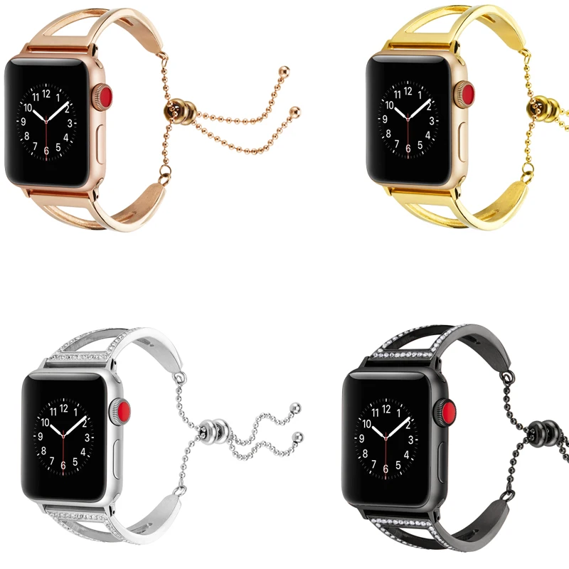 Ремешок из нержавеющей стали для Apple Watch band металлический браслет iwatch series SE 76543 45 41