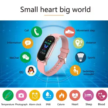 Smart Bracelet Blood Oxygen Temperature Measurement Heart Rate Oximeter Step Sleep Monitoring Waterproof Thermometer Smart Watch
Smart Bracelet Blood Oxygen Temperature Measurement Heart Rate Oximeter Step Sleep Monitoring Waterproof Thermometer Smart Watch
