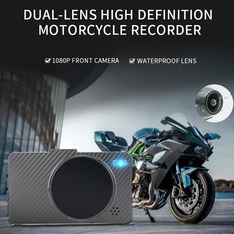 New 3" 1080P HD Motorcycle Camera DVR Motor Dash Cam with Dual-track Front Rear Recorder Motorbike Electronics Moto Waterproof
New 3" 1080P HD Motorcycle Camera DVR Motor Dash Cam with Dual-track Front Rear Recorder Motorbike Electronics Moto Waterproof