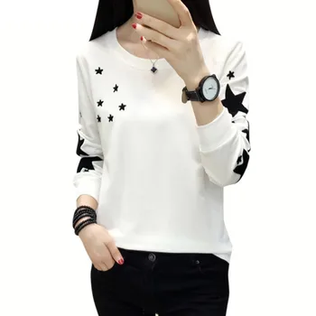 2019 New Autumn Winter Round Neck Women Pullover Tee Long Sleeve Loose Star Print Clothes Women & Couples
2019 New Autumn Winter Round Neck Women Pullover Tee Long Sleeve Loose Star Print Clothes Women & Couples