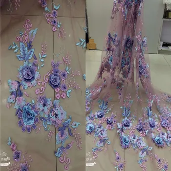High quality evening dress / wedding design fabric luxury handmade 3D flower embroidery French mesh African lace dress
High quality evening dress / wedding design fabric luxury handmade 3D flower embroidery French mesh African lace dress